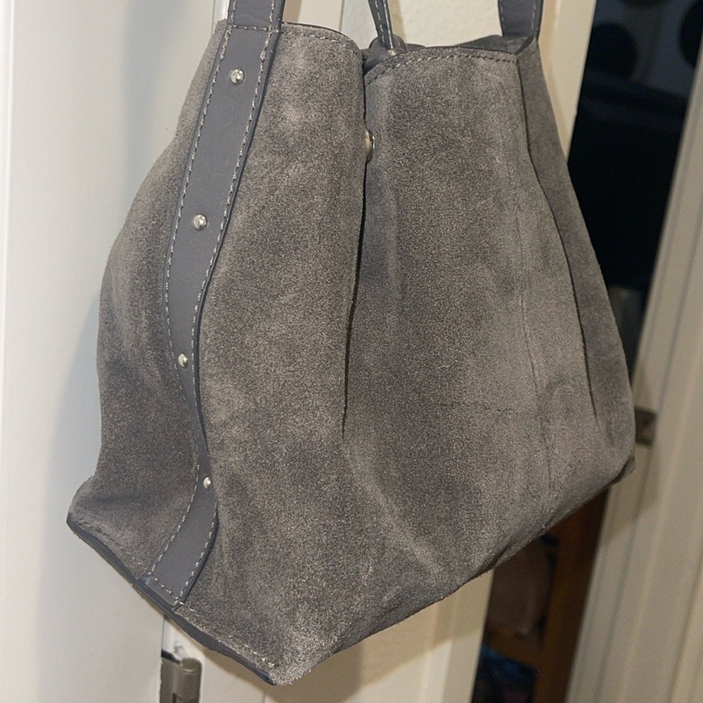 Zara Gray Suede Bag